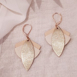 Boucles d'oreilles lotus ivoire