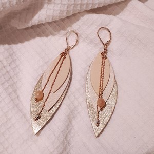 Boucles d'oreilles pop ivoire