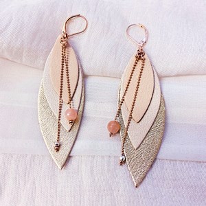 Boucles d'oreilles pop ivoire