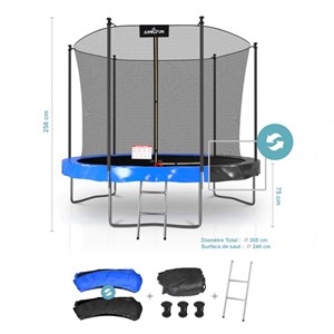 Trampoline classique et matelas réversib