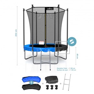Trampoline classique et matelas réversib