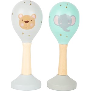 Lot de 2 maracas pastel avec socle