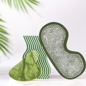 Guasha jade vert + masque yeux relaxant