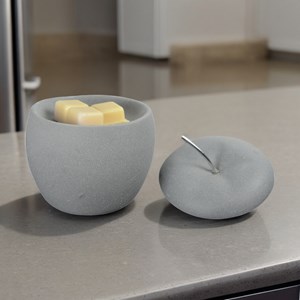 Brûle-parfum en ciment pomme d'amour