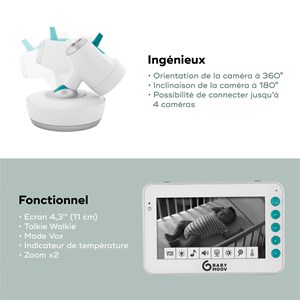 Babyphone vidéo - yoo moov - 360°