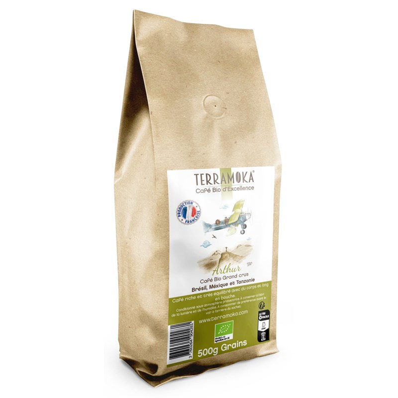 Terramoka - Café bio 500g grains - arthur