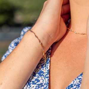 Bracelet bianca en pierres tanzanite