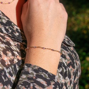 Bracelet bianca en pierres améthyste