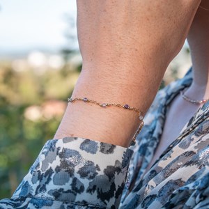 Bracelet bianca en pierres fluorite