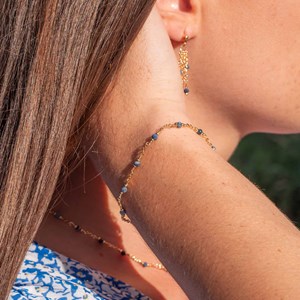 Bracelet bianca en pierres lapis-lazuli