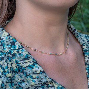 Collier bianca en pierres turquoise