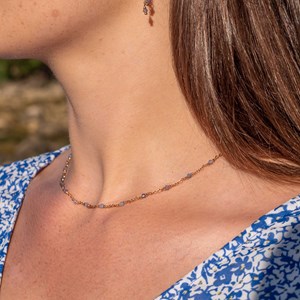 Collier bianca en pierres tanzanite