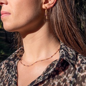 Collier bianca en pierres améthyste