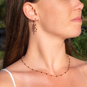 Collier bianca en pierres grenat