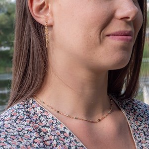 Collier bianca en pierres tourmaline