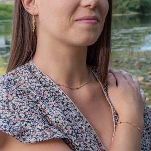 Collier bianca en pierres tourmaline