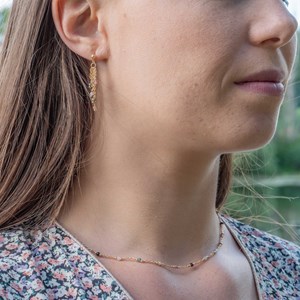 Collier bianca en pierres tourmaline