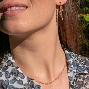 Collier bianca en pierres apatite