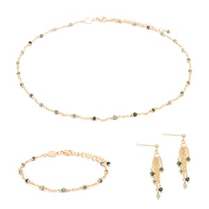 Pack bianca en pierres turquoise