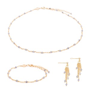 Pack bianca en pierres tanzanite