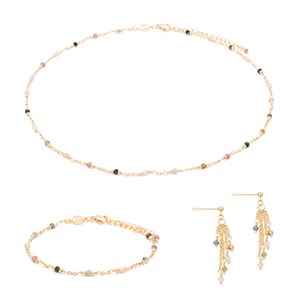 Pack bianca en pierres tourmaline