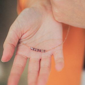 Collier piana en pierres tourmaline