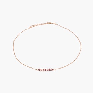 Collier piana en pierres tourmaline