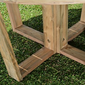 Table ronde teck recyclé 150 cm newhaven