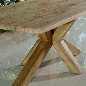 Table en teck recyclé 240 cm, conceptual