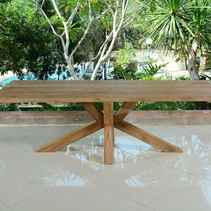 Table en teck recyclé 240 cm, conceptual