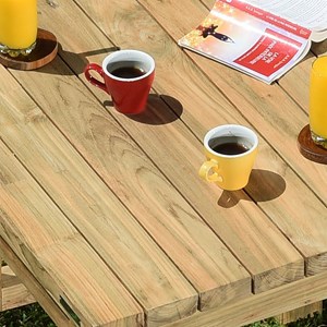 Table en teck recyclé 80 x 80 cm callao