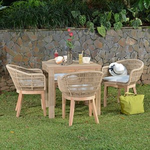 Table en teck recyclé 80 x 80 cm callao