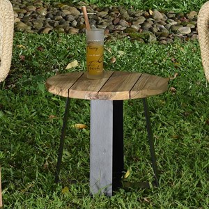 Table basse métal teck recyclé d40 orsay