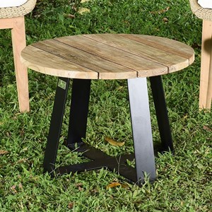 Table basse métal teck recyclé d60 orsay