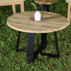 Table basse métal teck recyclé d80 orsay