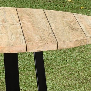 Table métal et teck recyclé d160 orsay