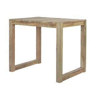 Table haute teck recyclé 120 cm toscagne