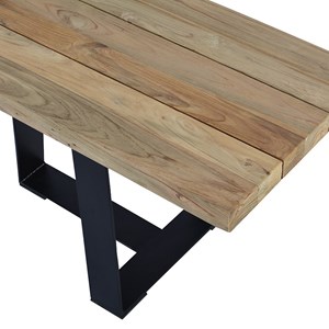Banc métal-teck recyclé 240cm orsay