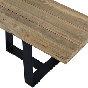 Banc métal-teck recyclé 300cm orsay