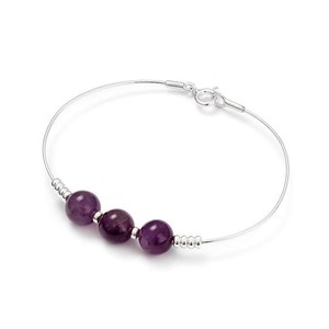 Bracelet rigide améthyste
