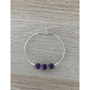 Bracelet rigide améthyste