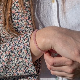 Bracelet serena pierres quartz rose