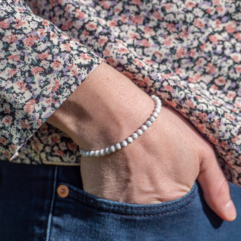 Bracelet serena en pierres howlite