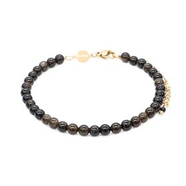 Bracelet serena en pierres obsidienne