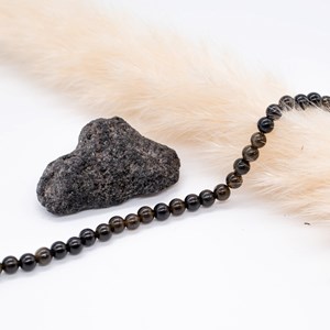 Bracelet serena en pierres obsidienne