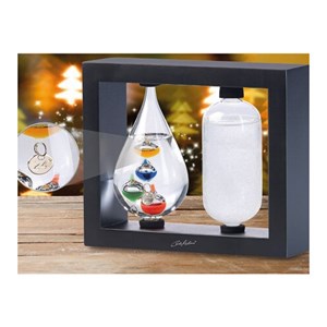 Thermomètre et baromètre - cadre en bois