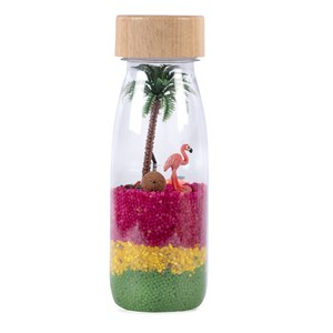 Bouteille sensorielle spy flamant rose