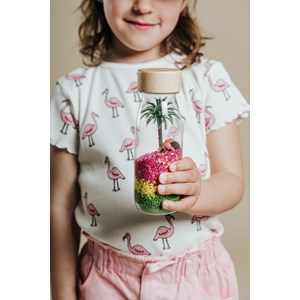 Bouteille sensorielle spy flamant rose