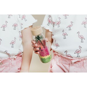 Bouteille sensorielle spy flamant rose