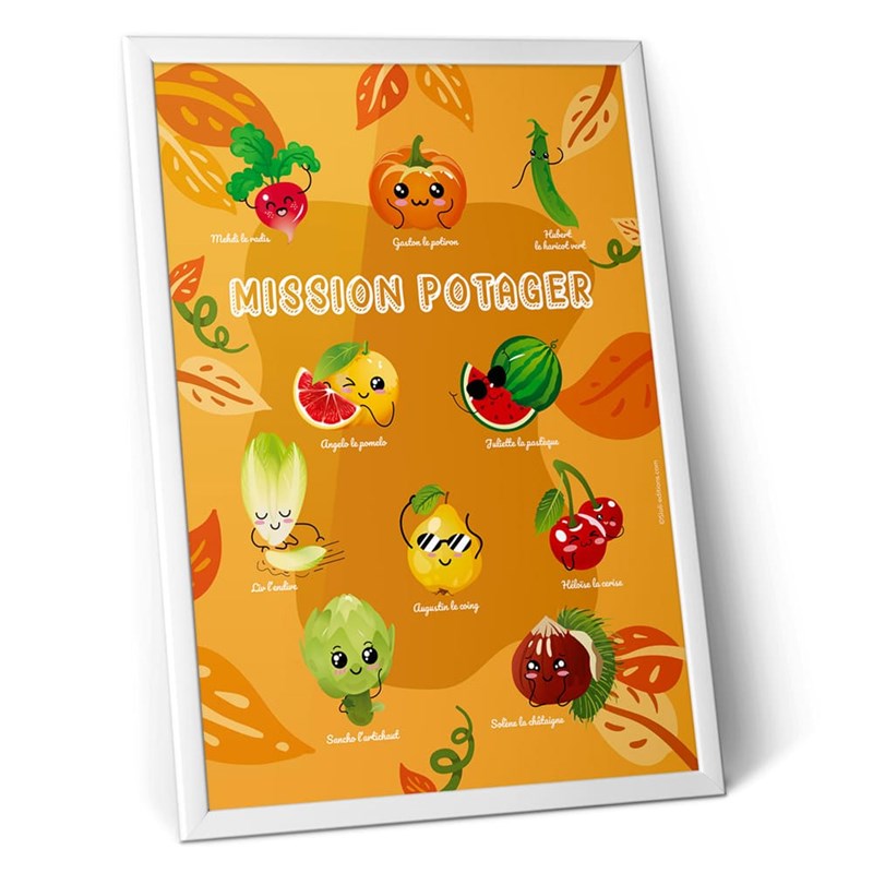 Affiche nature - fruits et légumes
